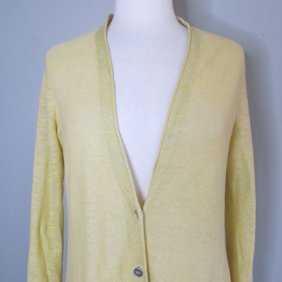 EILEEN FISHER Button Down Oversized Linen Cardigan - Picture 2 of 10
